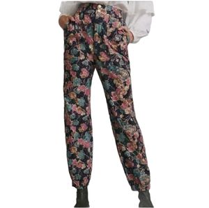 Anthropologie Anisa floral corduroy joggers
